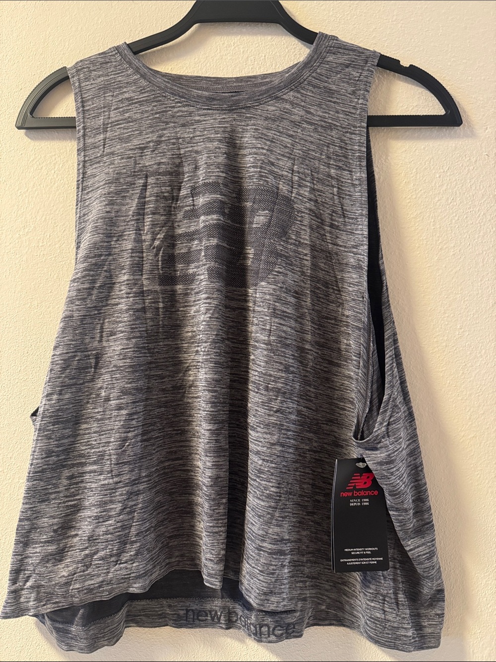 New Balance Women's Heather Gray Sleeveless Muscle Tank